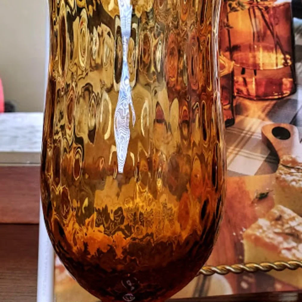 Vintage Empoli Amber Vase - Picture 2 of 9